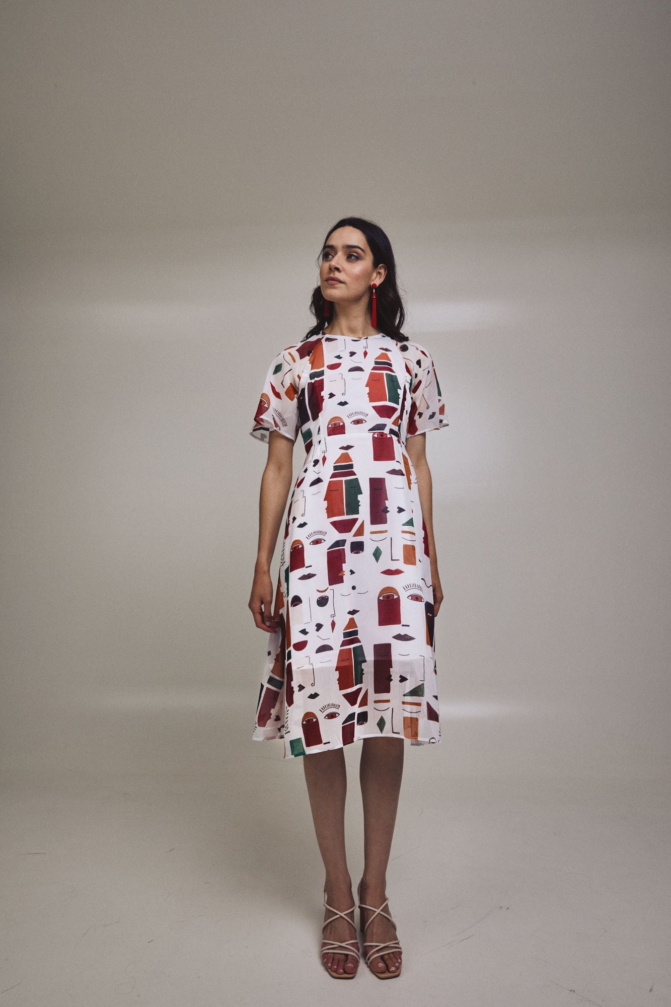 Life Celebration Short Sleeve Midi Dress