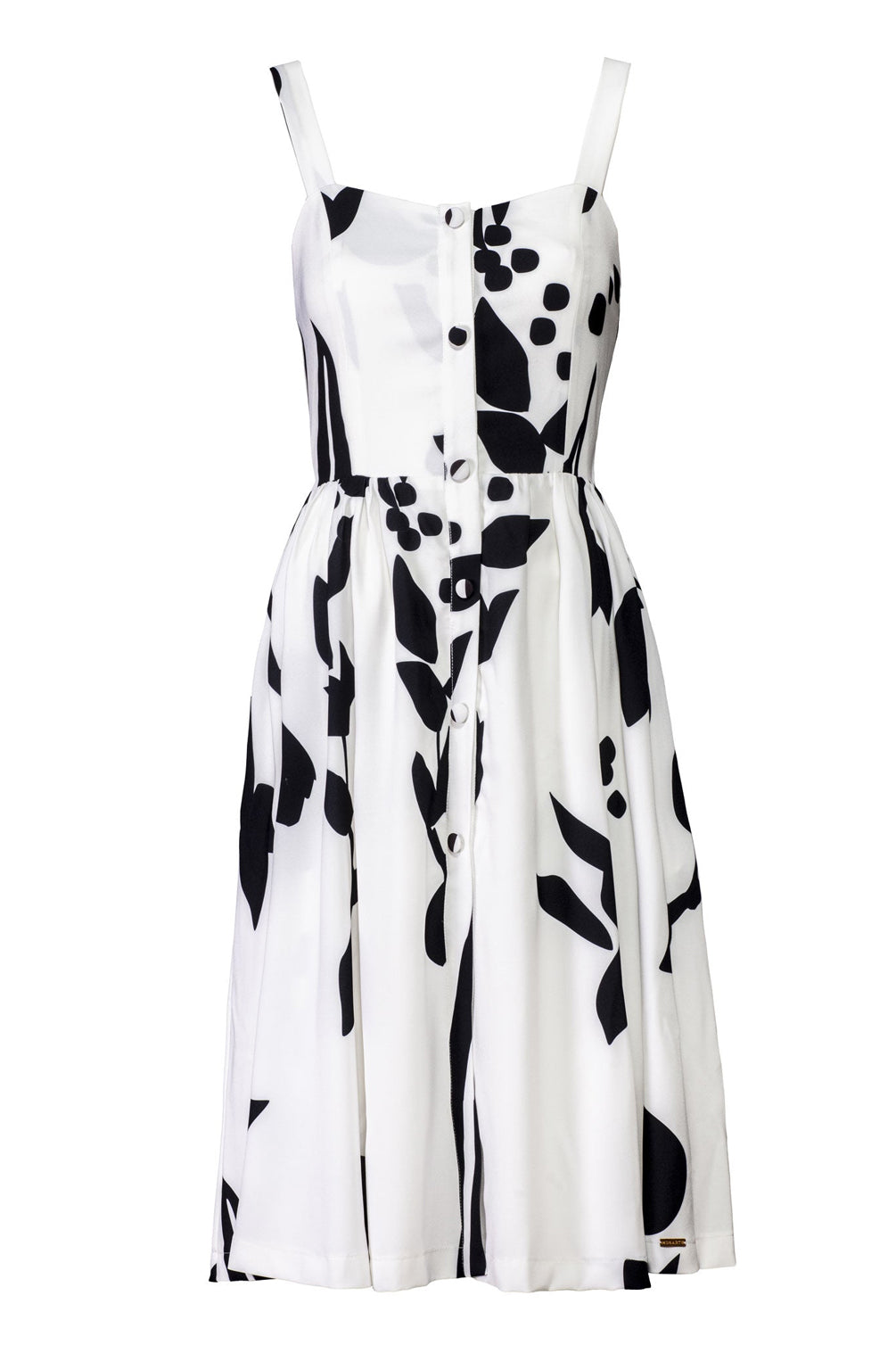 Winter Shadows Buttoned Midi Dress