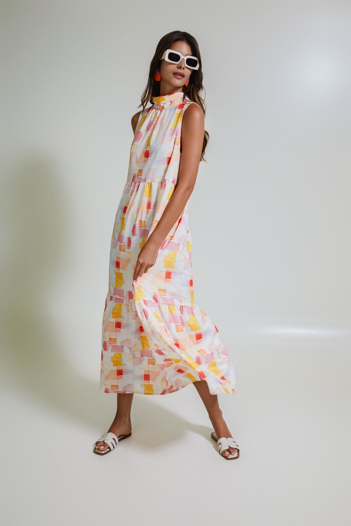 Beachside Reflection Long Halterneck Dress