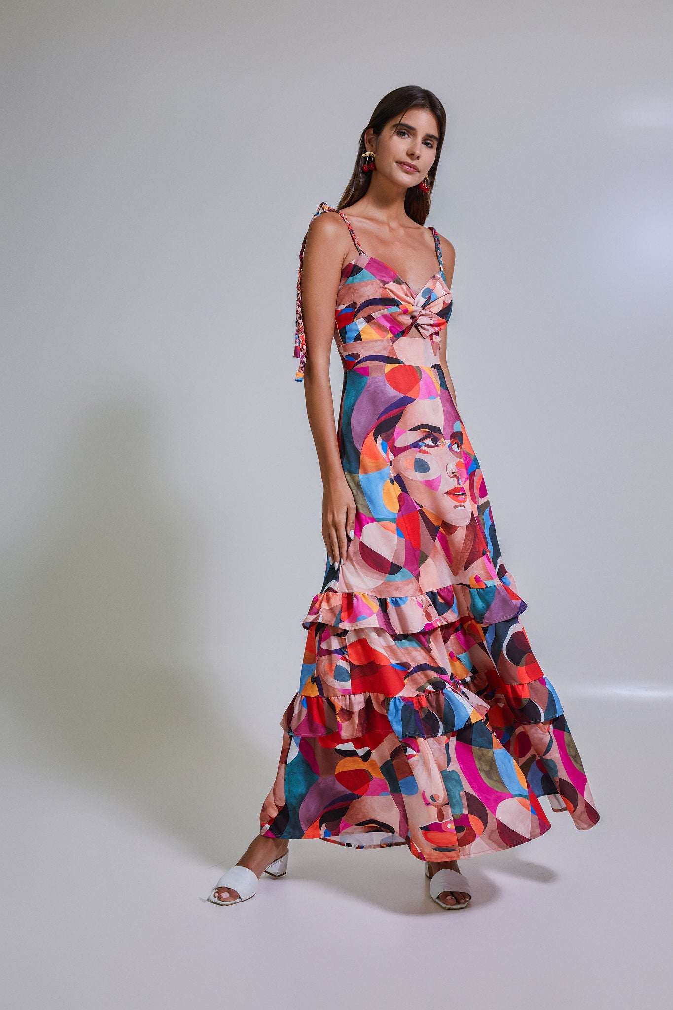 maxi dresses portugal Portuguese Girl Braided Straps Long Dress
