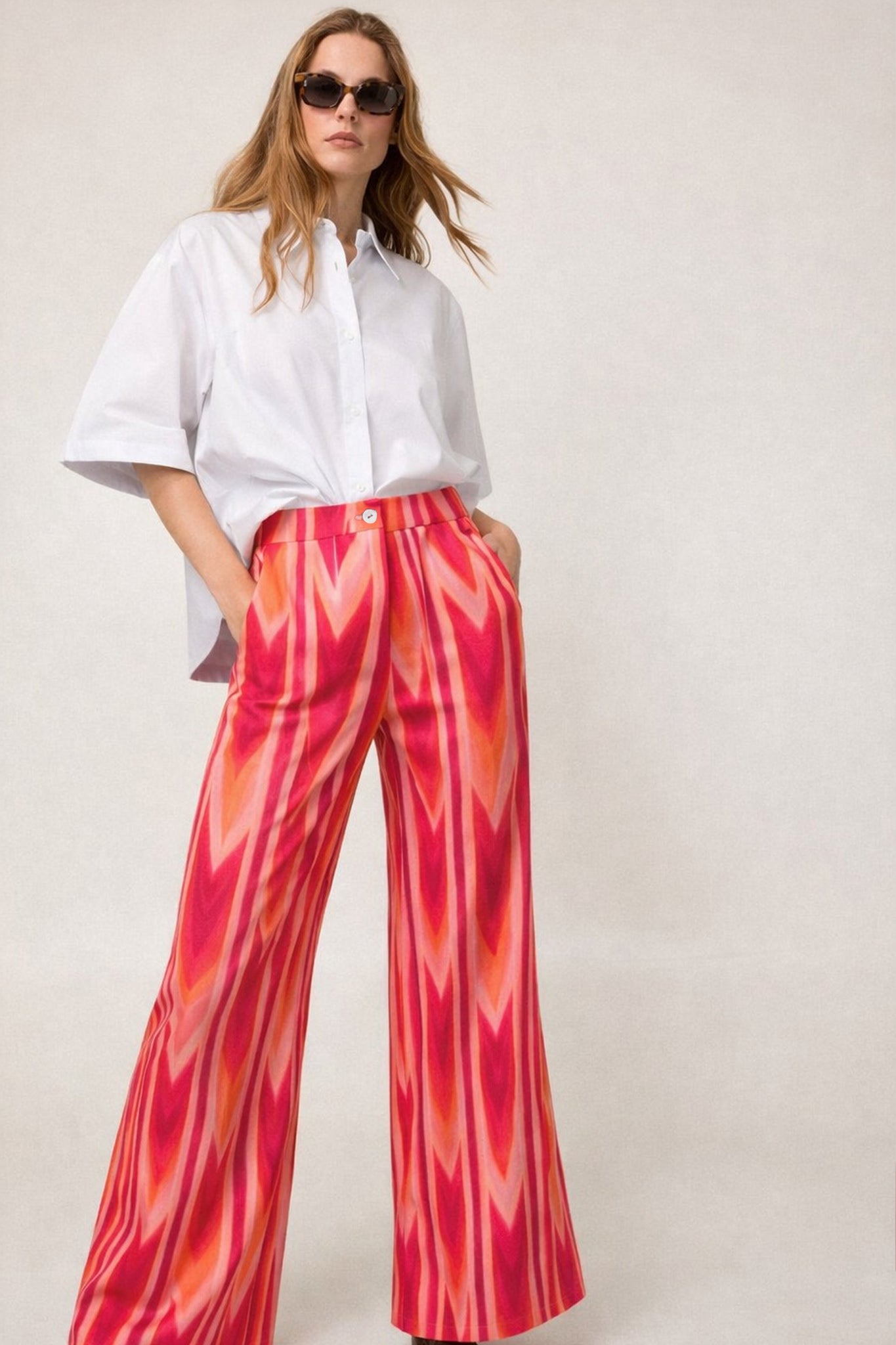 Rose Heat Wide Leg Trousers