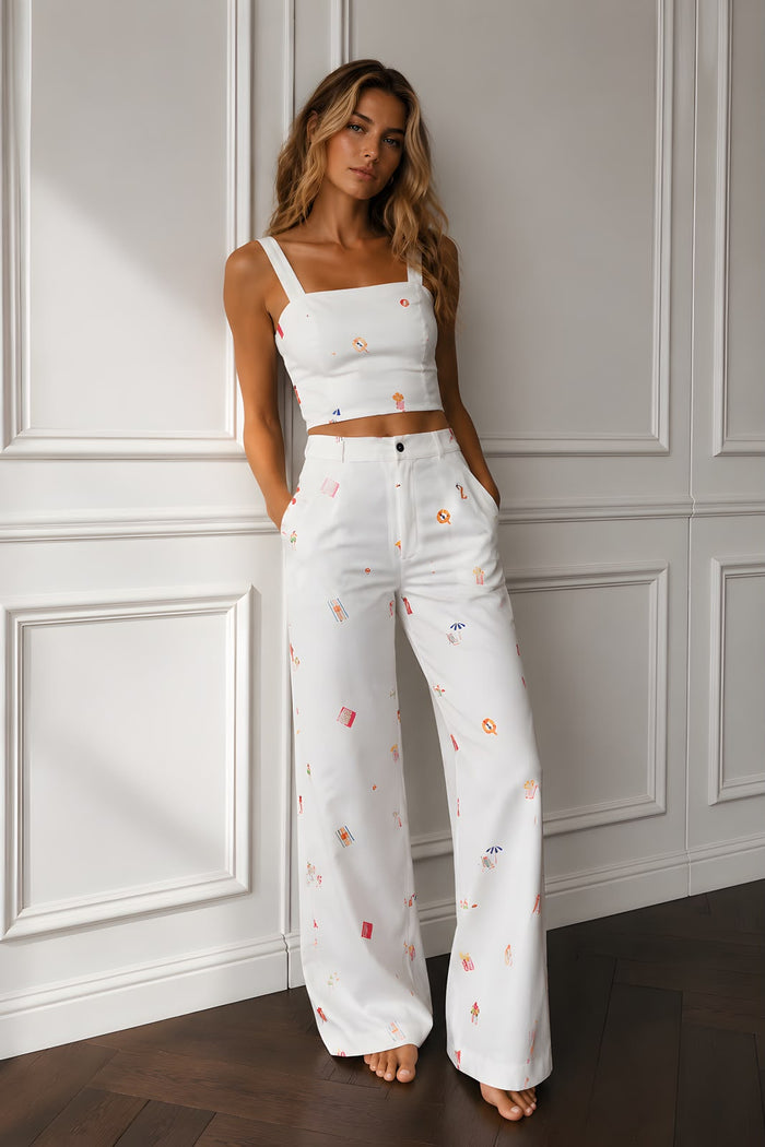 Beach Diaries Square Neck Cropped Top