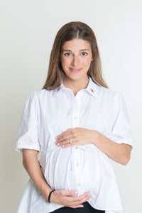 Maternal Love White Cotton Shirt