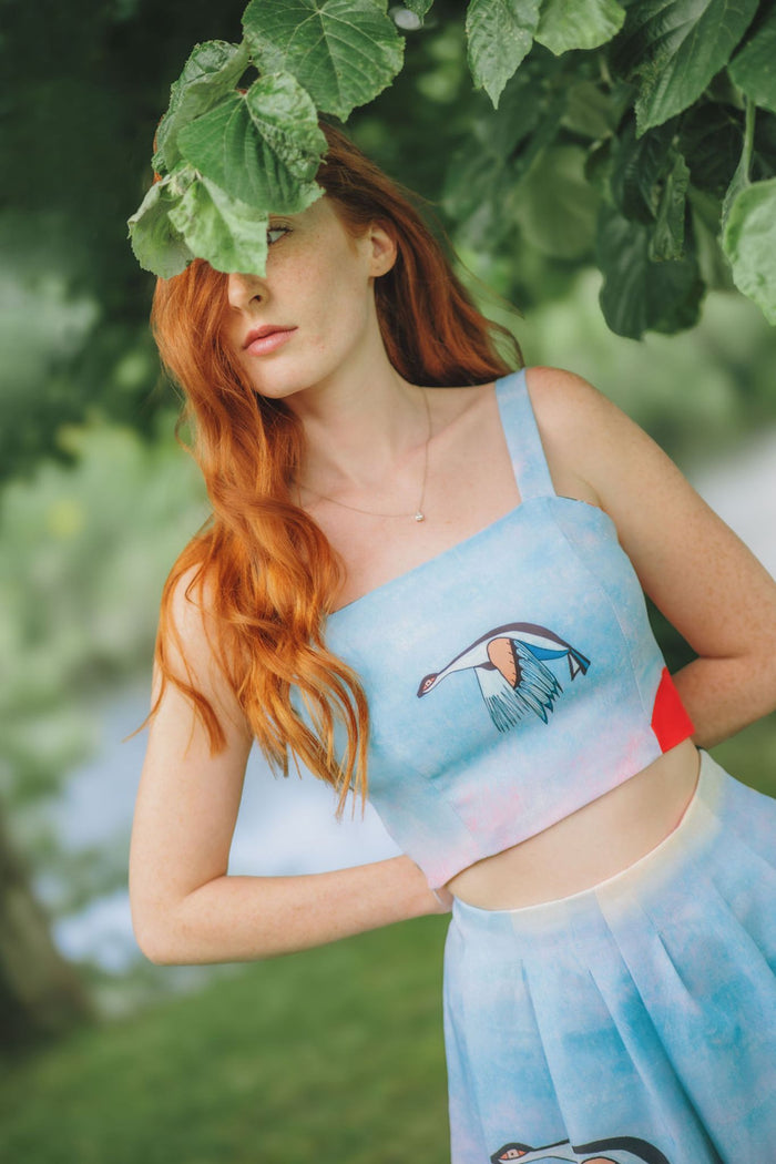 The Amadeu Edition Square Neck Cropped Top
