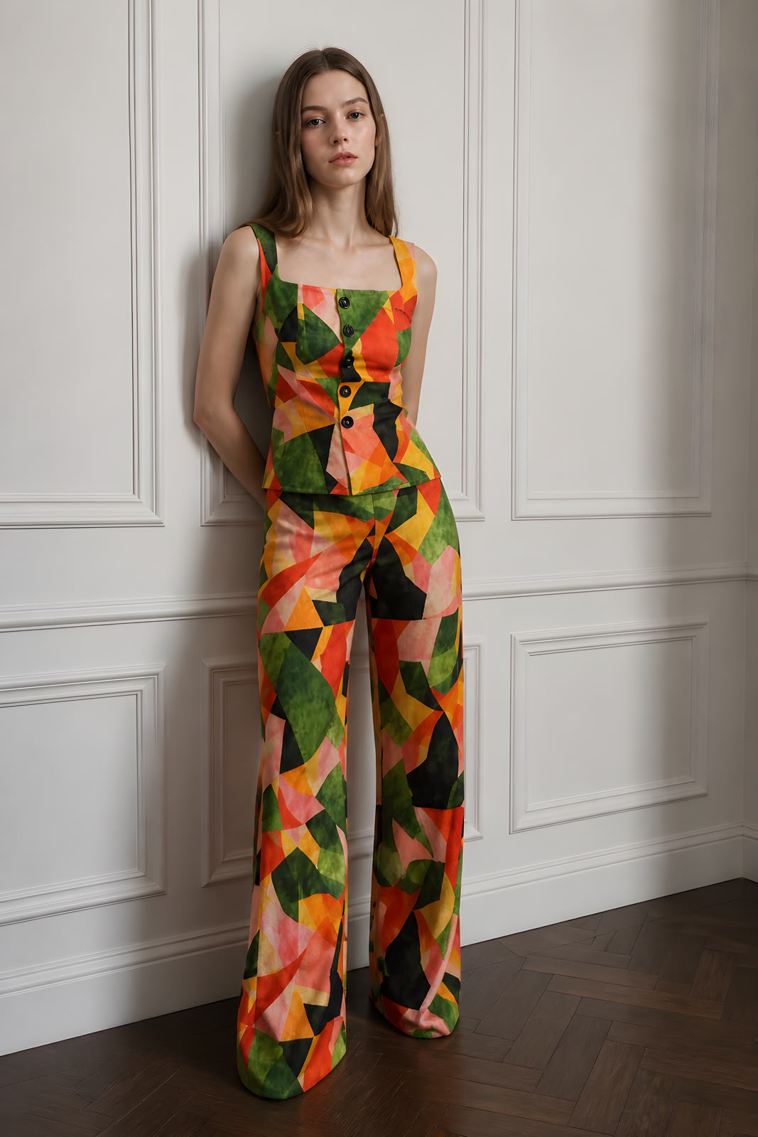 Fragments of Light High Waist Trousers