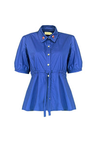 Maternal Love Blue Cotton Shirt