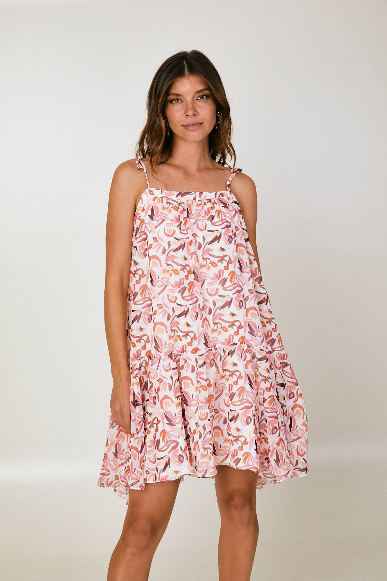 Sunset Lover Short Dress with Ruffle Skirt