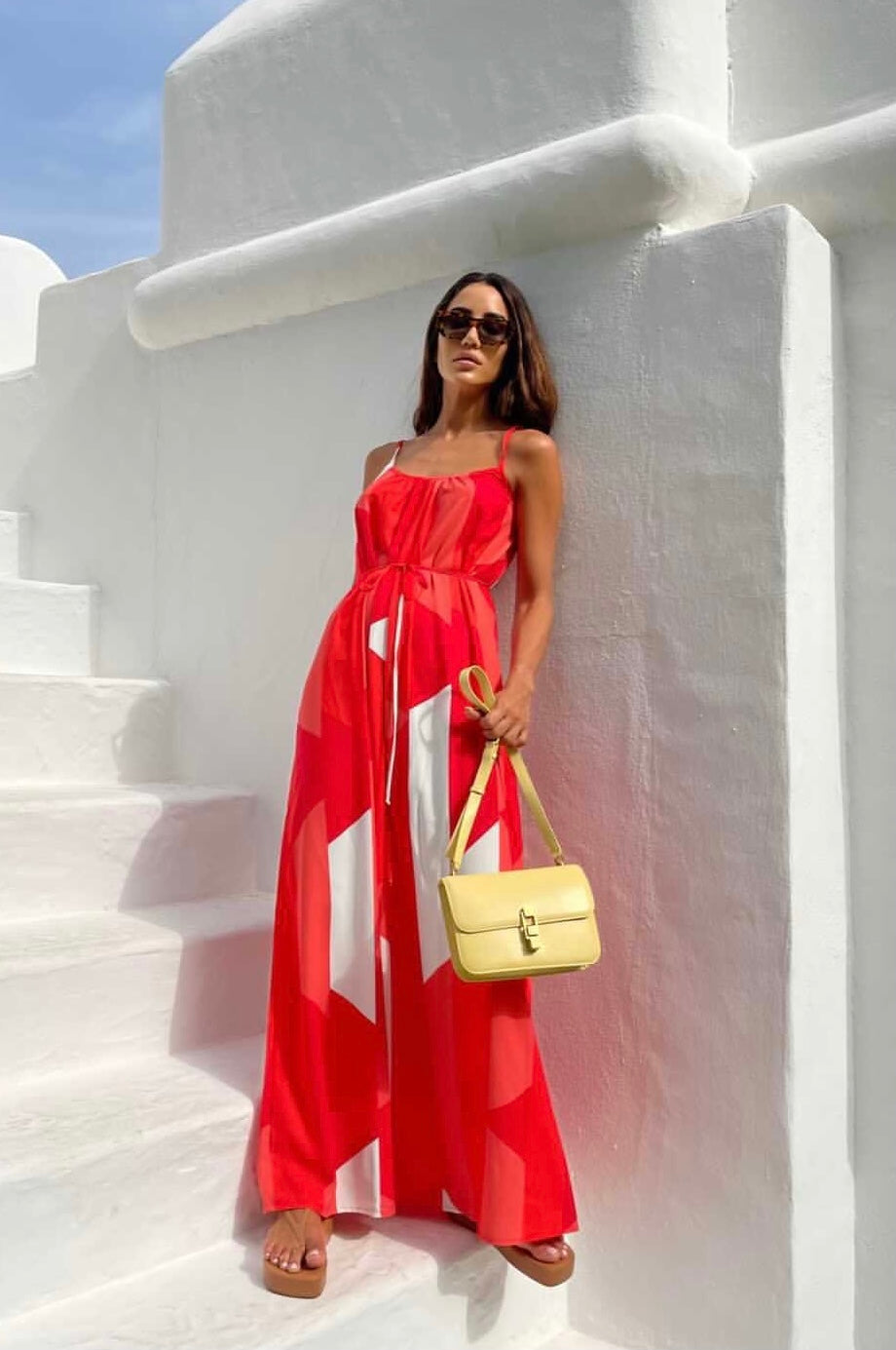 red resort dress Red resort wear silk dresses for a red party Lindsey Brown