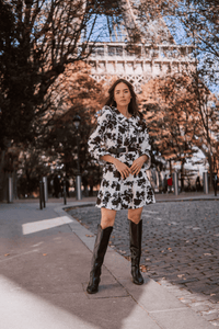 All Different, All Equal Long Sleeve Midi Dress with Collar